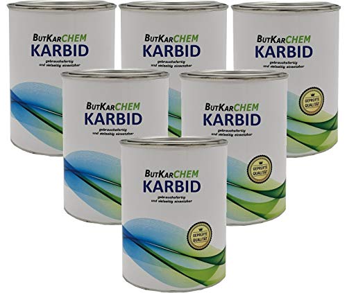 ButKarCHEM 1,5 Kg Karbit (Kabit Kabitt karbitt Karbit Karbid Steine) nur 3% Staubanteil lang anhaltendes Gas (Karbid Lamp Lab Nr.6396154)(24h Sofort - Versand DHL) (1,5 Kg)